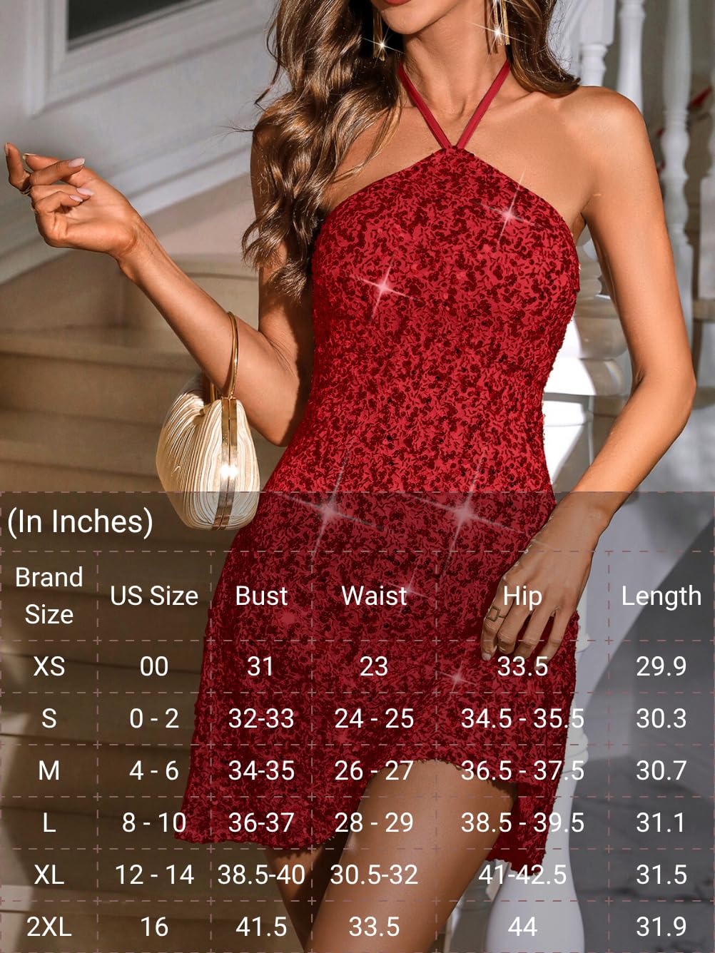 Sequin Mini Dress,Halter Backless Sexy Dresses for Women,Sparkly Outfits Cocktail Birthday Party Nye